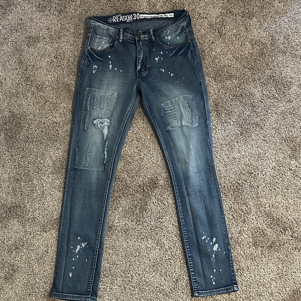 Reason Men's Slim Fit Jeans - Faded Blue